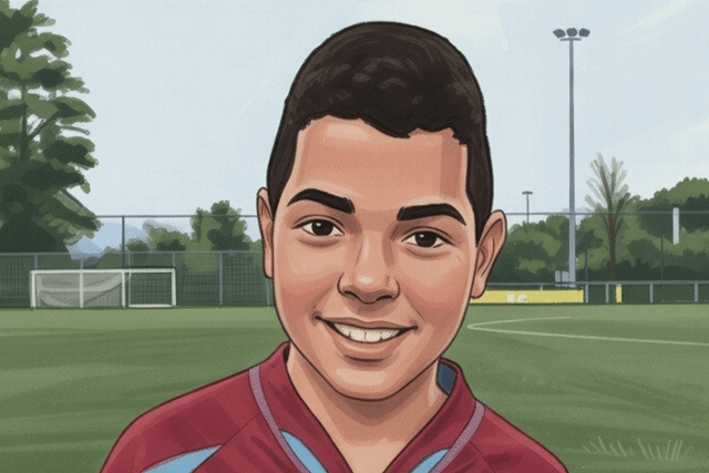 Hamza Hemmet als jonge voetballer illustratie
